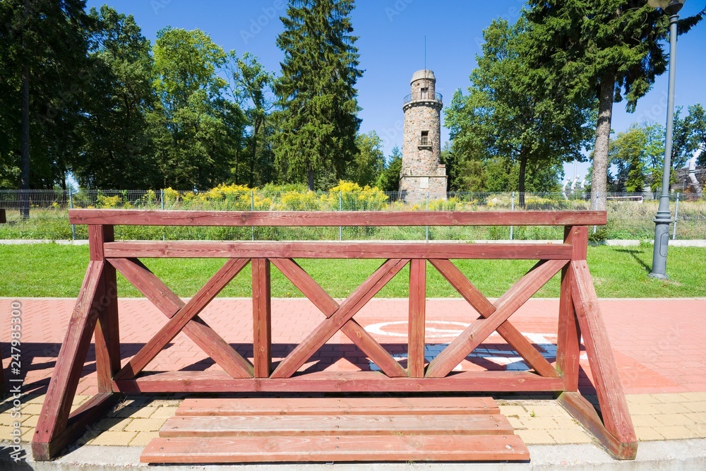 Bismarck tower - one of about 240 monuments built across the Germany to honour its first chancellor - Otto von Bismarck, Ostroda, Poland (former Osterode, East Prussia) Bismarck tower - one of about 240 monuments built across the Germany to honour its first chancellor - Otto von Bismarck, Ostroda, Poland (former Osterode, East Prussia)
