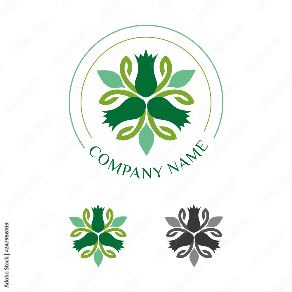 Green Hazelnut Logo Template Green Hazelnut Logo Template