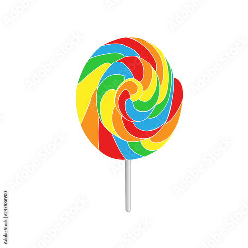 Multicolored lollipop vector