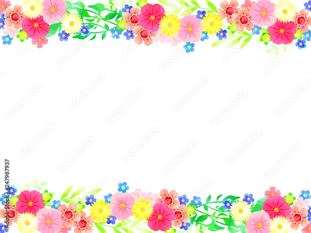 春の花のイラストの背景素材stock Vector Adobe Stock