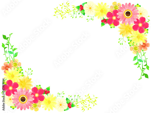 春の花のイラストの背景素材