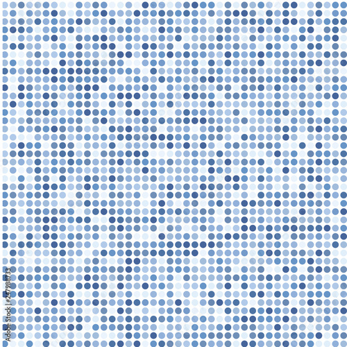 The blue dots on white background 