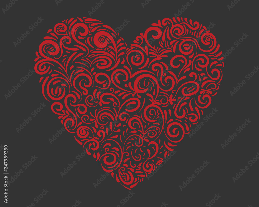 Heart Vector Art Design - Heart Background - High Resolution - Commercial Use - Valentines Day