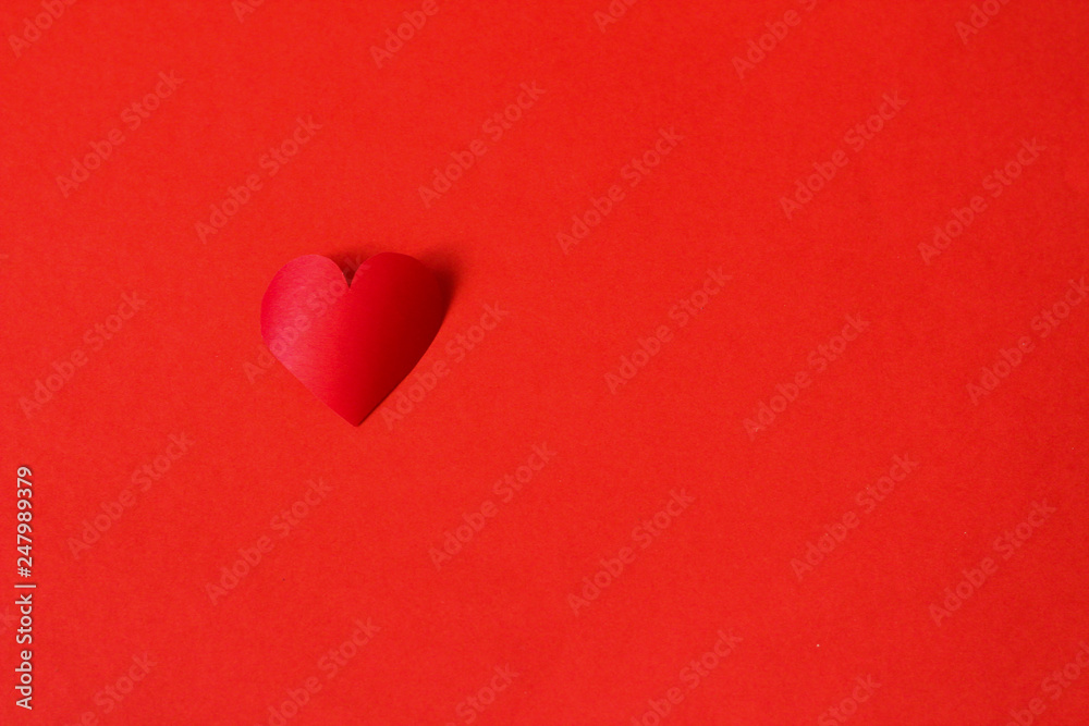 Valentine concept, perfect for card or banner - 3d red heart on the red background, selective focus, free copy space Valentine concept, perfect for card or banner - 3d red heart on the red background, selective focus, free copy space