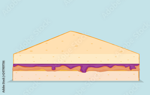Peanut butter and jelly sandwich
