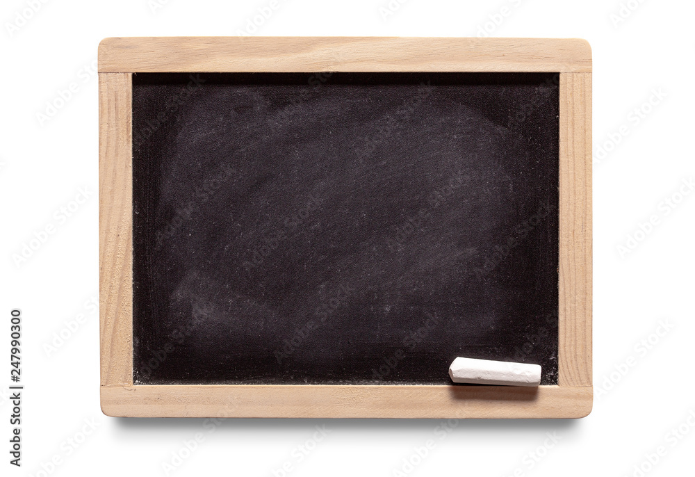 Blackboard Wooden Frame with Piece of Chalk Isolated on White Blackboard Wooden Frame with Piece of Chalk Isolated on White