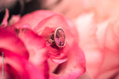 pink ruby engagement ring into a pink rose