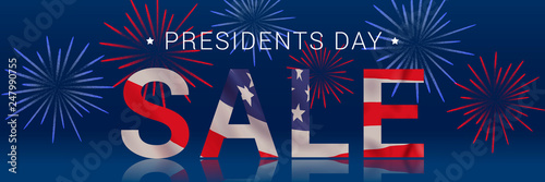 Vector banner design template for Presidents Day.