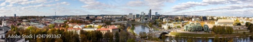 Panorama of Vilnius from a high point. Lithuania