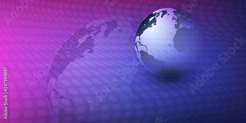 Earth Globe Design - Global Business, Technology, Globalisation Concept, Vector Template 