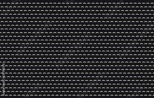 Repeating background vector pattern of white mustache on black background