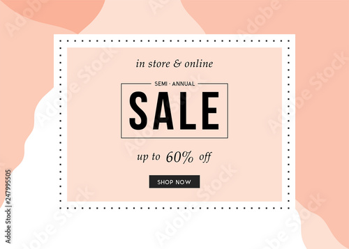 Sale banner template design. 