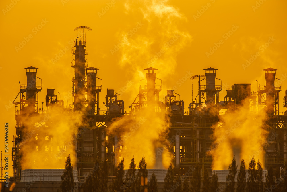 steam and clouds from industry