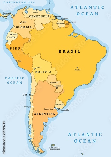 South America map