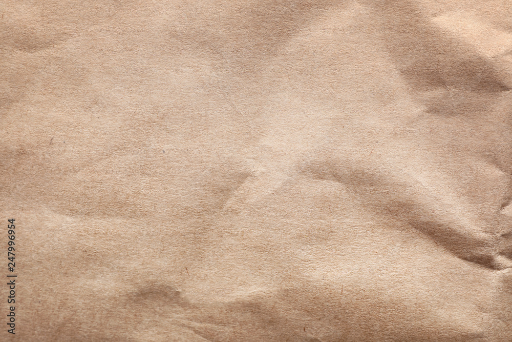 Brown paper bag texture as background, top view Brown paper bag texture as background, top view