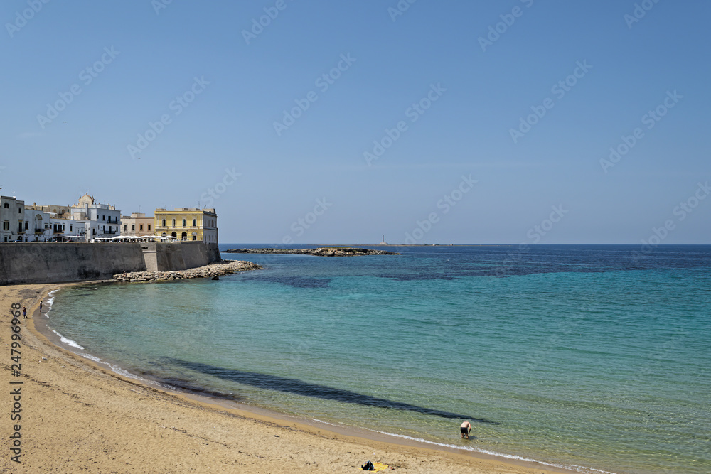 Italia Puglia Città di Gallipoli piccola spiaggia della purità