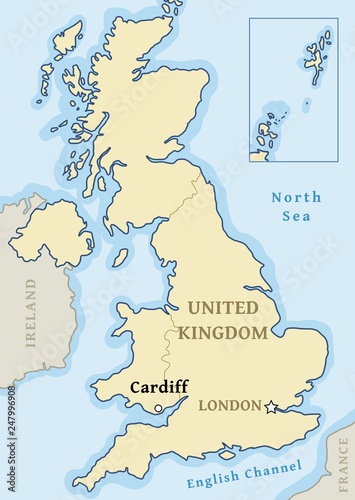 Cardiff locator map