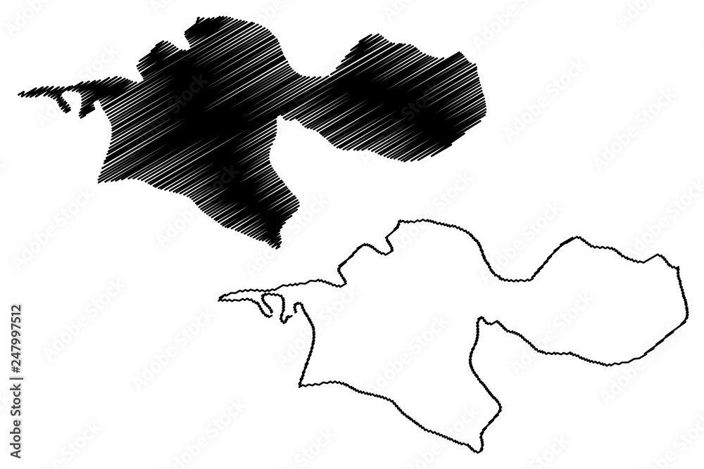 Tehran Province (Provinces of Iran, Islamic Republic of Iran, Persia) map vector illustration, scribble sketch Tehran map