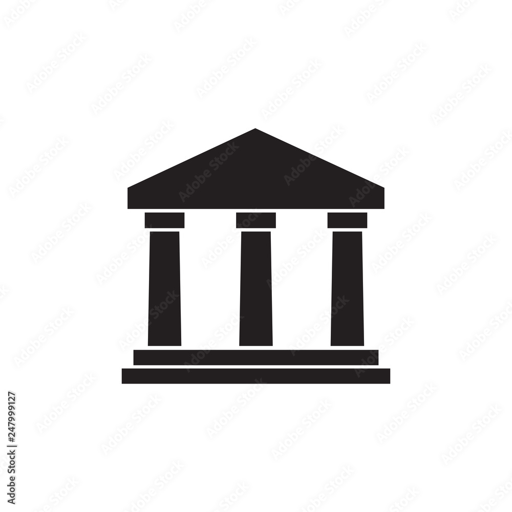 Bank, finance, museum, ancient architecture. Building vector icon. Bank, finance, museum, ancient architecture. Building vector icon.