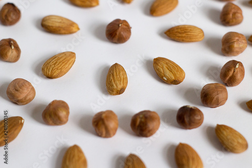 nut circle, flower, hazelnut and almond