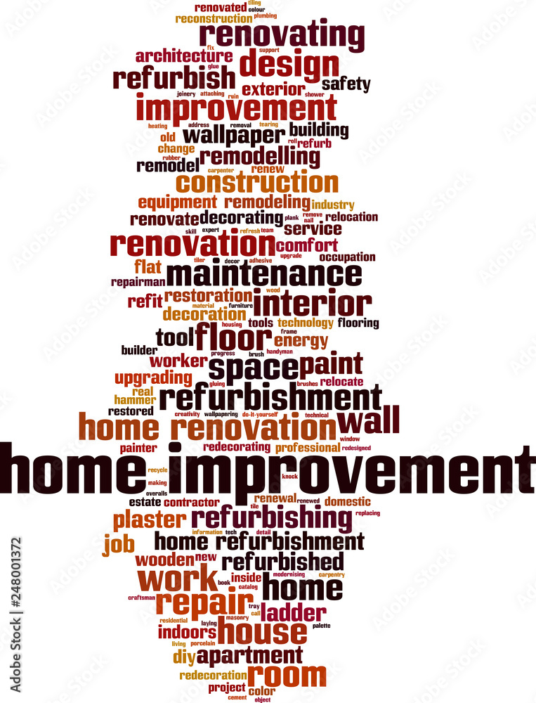 Obraz premium Home improvement word cloud