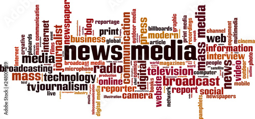 News media word cloud