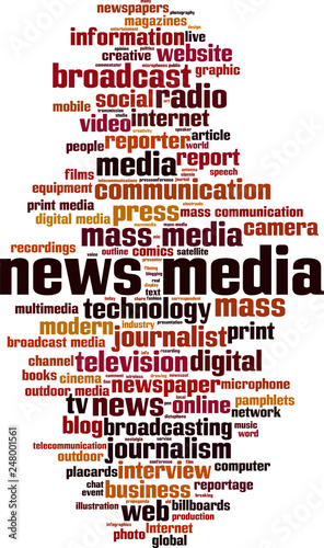 News media word cloud