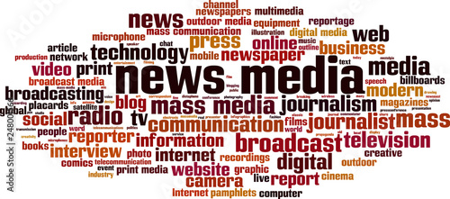 News media word cloud