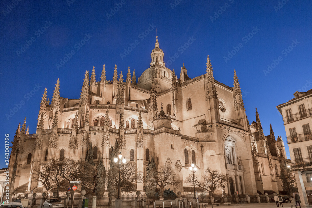 Segovia Cathedral is a Roman Catholic religious church in Segovia,  it is dedicated to the Virgin Mary