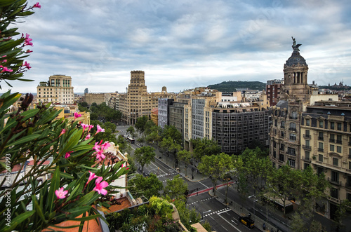 view of the center of Barcelona. Spain