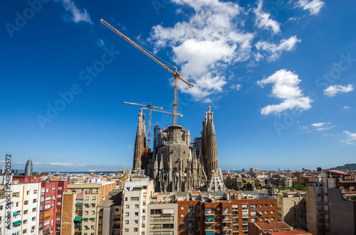 BARCELONA, SPAIN - SEPTEMBER 15,2015 : Sagrada Familia in Barcelona. Sagrada
