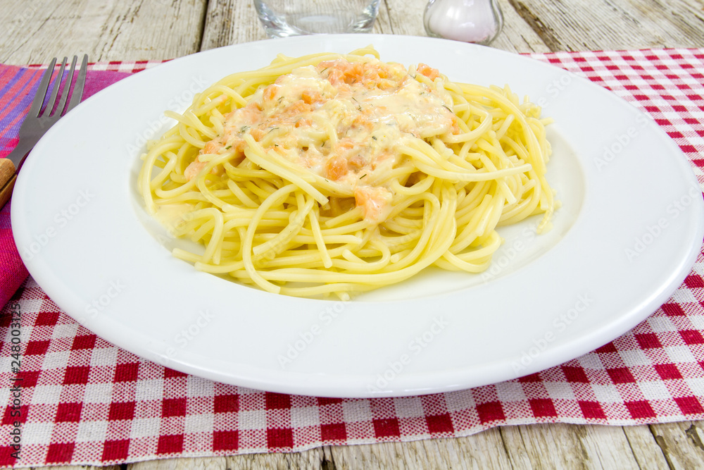 spaghetti au saumon spaghetti au saumon