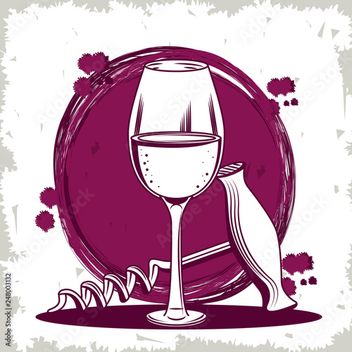 Winery vintage drawing
