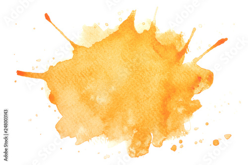 yellow watercolor paint background