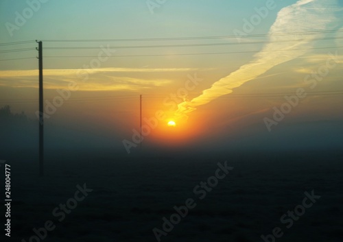 Sunrise on the road in Lithuania 2014 No.5