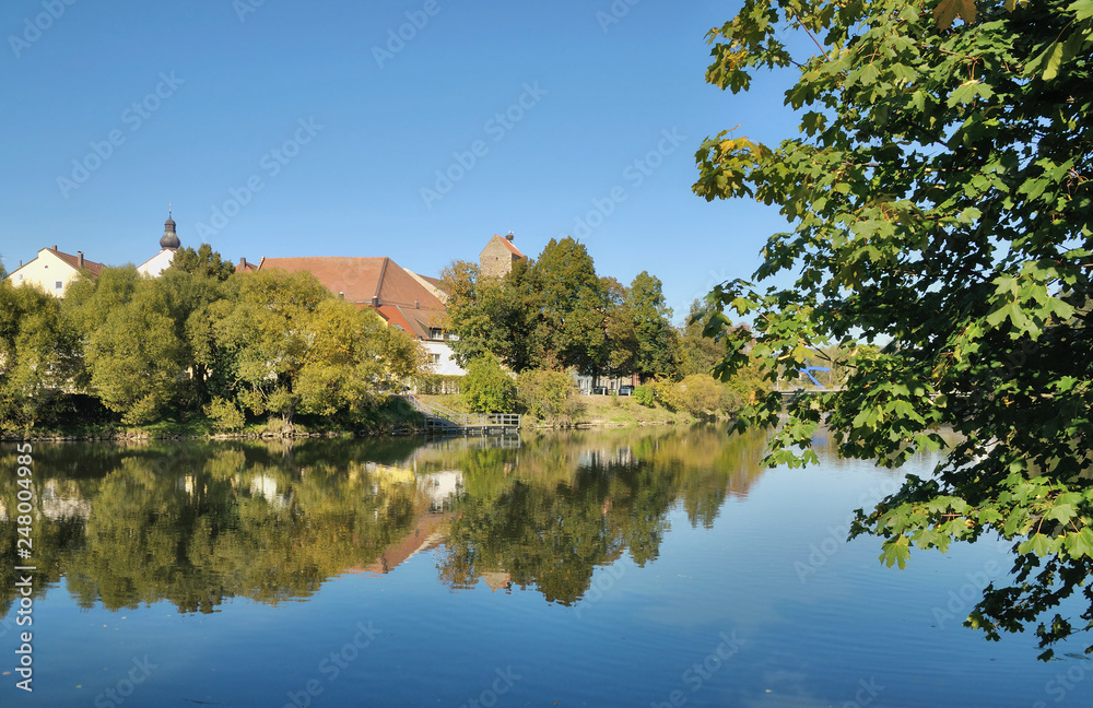 Cham im Bayerischen Wald am Fluss Regen,Bayern,Deutschland