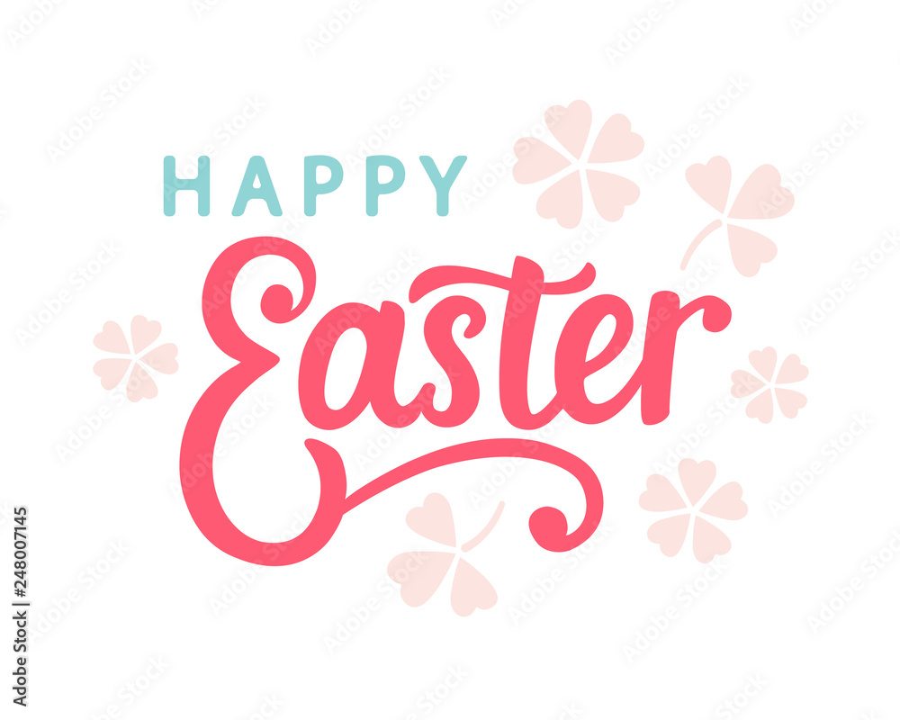 Happy Easter typography poster template
