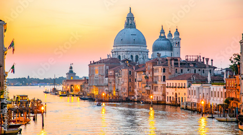 Italy beauty, cathedral Santa Maria della Salute in Venice , Venezia