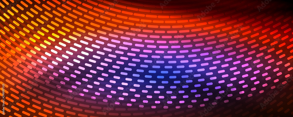 Fototapeta premium Glowing light particles in dark neon space, magic glow shiny abstract background