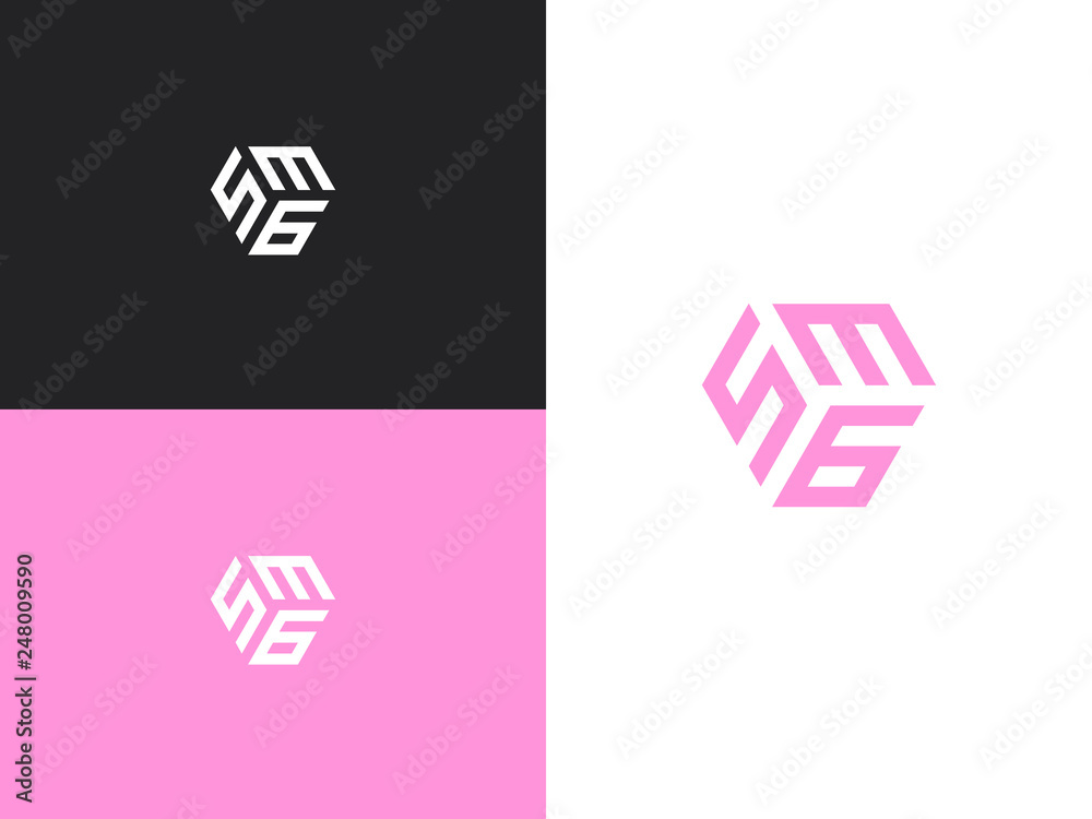 Combination number, stylish vector emblem for design Combination number, stylish vector emblem for design