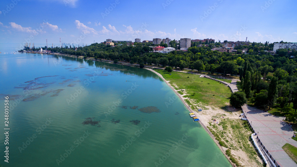 The embankment of Taganrog. Panorama. Rostov region. Russia