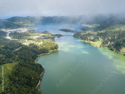 Lakes in Sete Cidades on San Miguel island - Portugal.