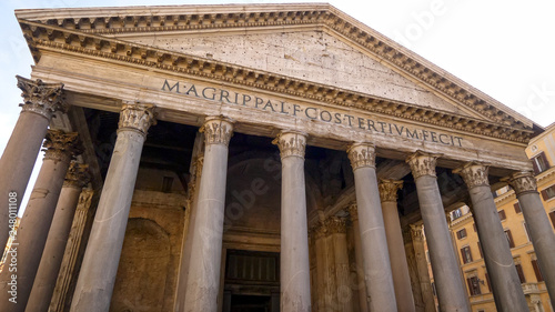 Columns of The Pantheon in Rome, Italy