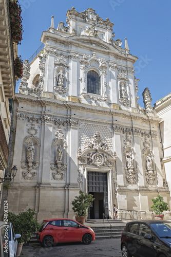Italia Pulia Lecce facciata della chiesa della Madonna del Carmine