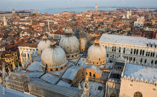 Italy beauty, San Marco Square in the rain, Venice