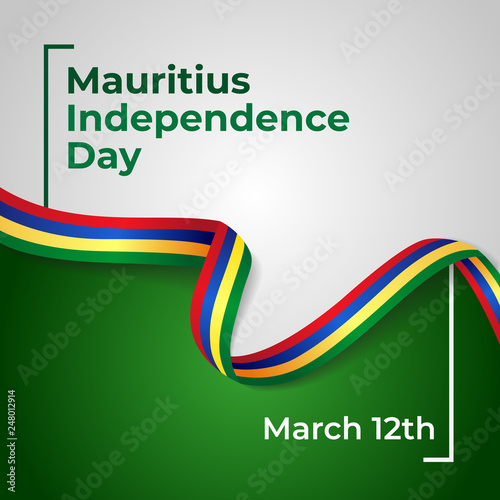 Republic of Mauritius Independence Day Vector Template Design Illustration 