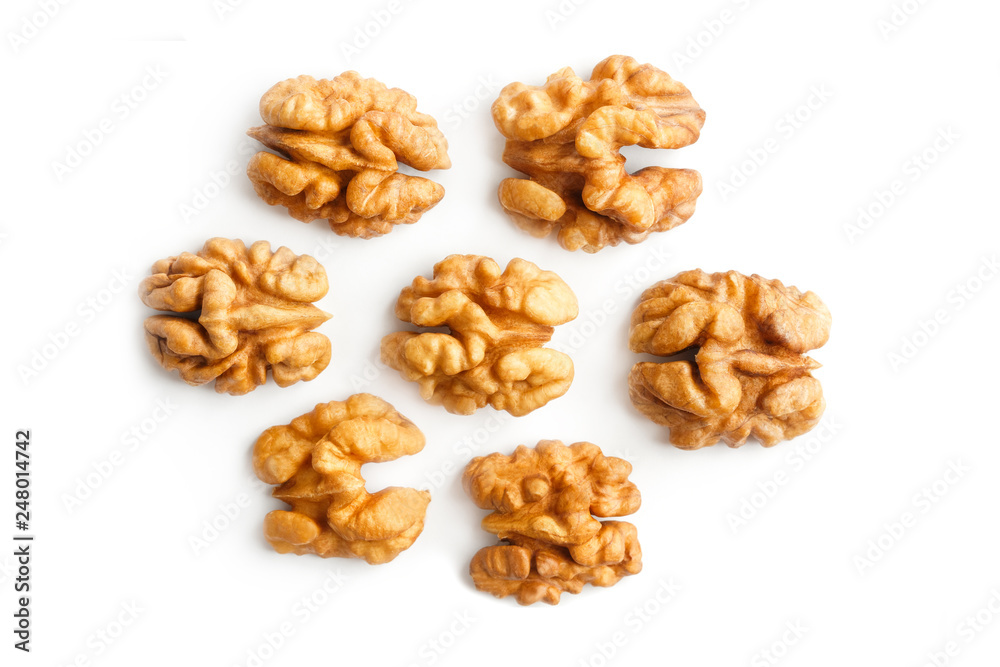 Walnut. Walnut kernel. Nut isolated on white. With clipping path. Walnut. Walnut kernel. Nut isolated on white. With clipping path.