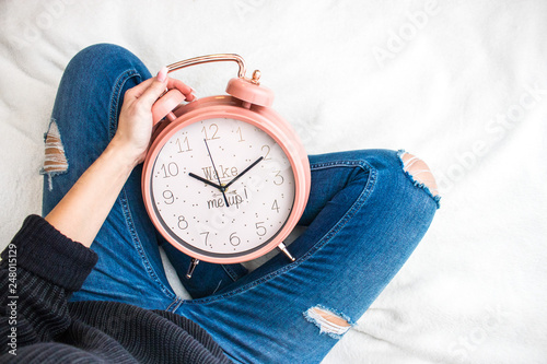 woman with clock