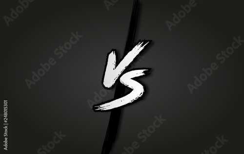 VS. Versus letter logo. Battle vs match, game