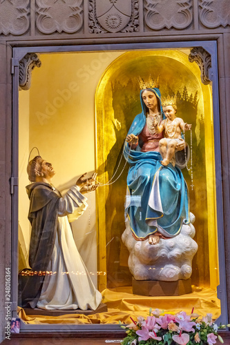 Mary Baby Jesus Statue Santa Maria Novella Church Florence Italy